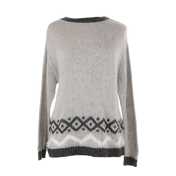 J.Jill Womens  Petite L New Pullover Knit Tunic Sweater Wool Mohair Blend- Aztec - Picture 9 of 9